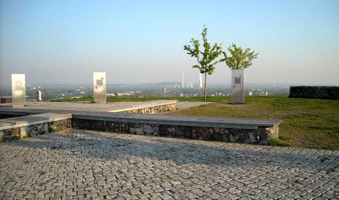 Blick vom Tippelsberg ins Emschertal Gipfelkreuz am Tippelsberg